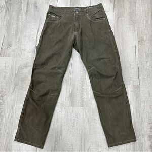 Kuhl Revolvr Pants Mens 34x32 Brown Stretch Canvas Outdoor Hiking Workwear